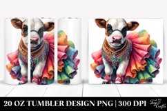 Colorful Baby Cow Ballroom Gown. 20 Oz Tumbler Product Image 1