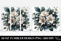 Shiny Jasmine Watercolor Splash | 20 Oz Tumbler Product Image 1