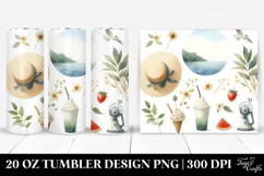 Washed Watercolor Simple Hat | 20 oz Tumbler Product Image 1