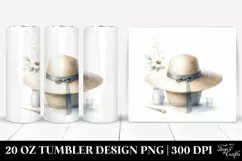 Washed Watercolor Simple Hat | 20 oz Tumbler Product Image 1