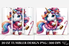 Vibrant Cute Unicorn Dressed | 20 oz Tumbler Product Image 1