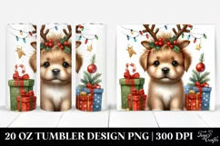 Cute Labrador Retriever with Reindeer Horns,Transparent PNG Product Image 1