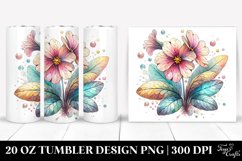 Abstract Pastel Wooden Stained Tumbler | 20 oz Tumbler Product Image 1