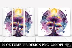 Magical Celestial Mushroom Watercolor 20 Oz Tumbler Product Image 1