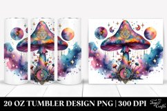 Magical Celestial Mushroom Watercolor 20 Oz Tumbler Product Image 1