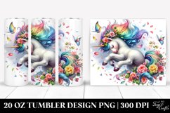 Baby Unicorn Spring Petals. 20 oz Tumbler Design Product Image 1