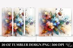 Abstract Wooden Stained Impatiens 20 Oz Tumbler Product Image 1