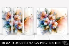 Abstract Wooden Stained Impatiens 20 Oz Tumbler Product Image 1