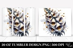 20 Oz Tumbler Sublimation | Glossy Foxglove with Golden Product Image 1