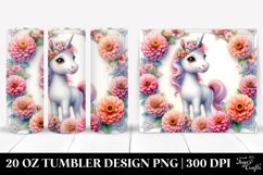 Cute Baby Unicorn Watercolor | 20 oz Tumbler Product Image 1