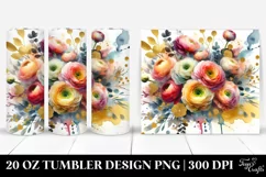 Colorful Abstract Bouquet | 20 Oz Tumbler Product Image 1
