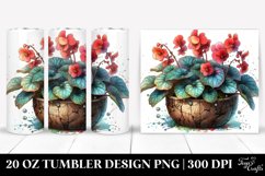 20 Oz Tumbler Sublimation | Stained Begonia with Metallic Product Image 1