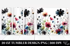 Watercolor Wild Flowers | 20 Oz Tumbler Product Image 1