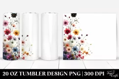 Watercolor Wild Flowers | 20 Oz Tumbler Product Image 1