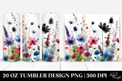 Watercolor Wild Flowers | 20 Oz Tumbler Product Image 1