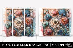 Wooden Ranunculus Clipart, Transparent 20 Oz Tumbler Product Image 1