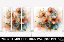 Abstract Wooden Stained Nasturtium 20 Oz Tumbler Product Image 1