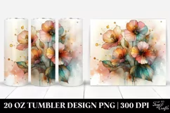 Abstract Wooden Stained Nasturtium 20 Oz Tumbler Product Image 1