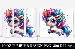 Baby Unicorn Jumping | 20 oz Tumbler Product Image 1