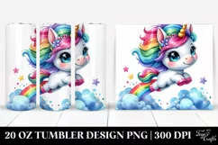 Baby Unicorn Jumping | 20 oz Tumbler Product Image 1