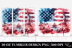 Washed Watercolor Flag | 20 oz Tumbler Product Image 1