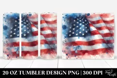 Washed Watercolor Flag | 20 oz Tumbler Product Image 1
