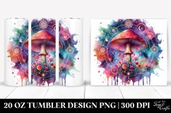 Magical Celestial Mushroom Watercolor 20 Oz Tumbler Product Image 1