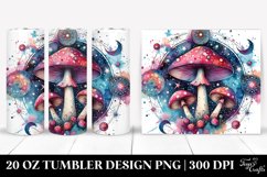 Magical Celestial Mushroom Watercolor 20 Oz Tumbler Product Image 1