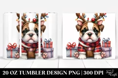 Winter Bulldog Surprise,Transparent PNG Product Image 1