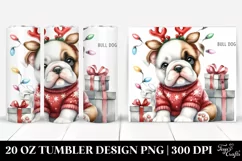 Expressive Baby Bulldog Winter PNG Product Image 1
