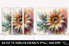 Abstract Wooden Sunflower 20 Oz Tumbler Product Image 1