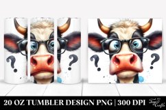 Watercolor Funny Cow Portrait | 20 Oz Tumbler Product Image 1