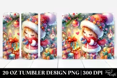 Expressive Cute Watercolor Design 20 Oz Tumbler Product Image 1