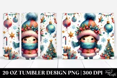 Expressive Cute Watercolor Design 20 Oz Tumbler Product Image 1