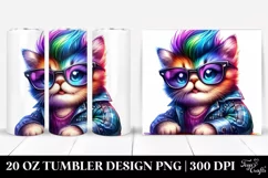 Cute Baby Cat Drawing | 20 oz Tumbler Product Image 1