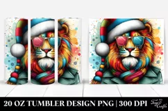 Colored Lion Portrait | 20 oz Tumbler Product Image 1