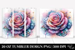 Detailed Vibrant Pastel Glossy Rose Made of Diamonds - 20 Oz Product Image 1