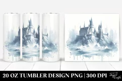 Washed Watercolor Castle | 20 oz Tumbler Product Image 1