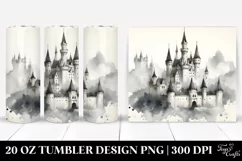 Washed Watercolor Castle | 20 oz Tumbler Product Image 1