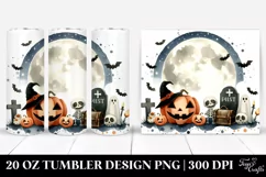 Simple Funny Haloween Full Moon 20 Oz Tumbler Product Image 1