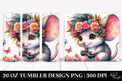Cute Baby Mouse with Cool Haircut 20 Oz Tumbler Product Image 1