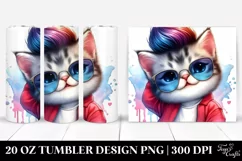 Cute Baby Cat with Happy Expression 20 Oz Tumbler Product Image 1