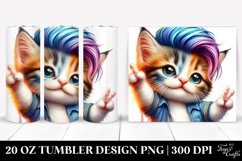 Cute Baby Cat with Cool Haircut 20 Oz Tumbler Product Image 1