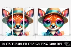 Colorful Layered Baby Deer Clipart, High-Res 20 Oz Tumbler Product Image 1