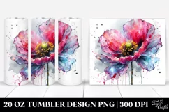 Watercolor Poppy Tumbler Product Image 1