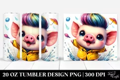 Cute Baby Pig Drawing | 20 oz Tumbler Product Image 1