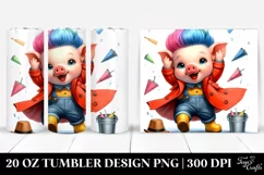 Cute Baby Pig Drawing | 20 oz Tumbler Product Image 1