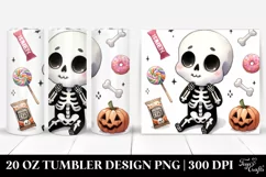 Simple Funny Haloween Skeleton 20 Oz Tumbler Product Image 1