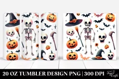 Simple Funny Skeleton Halloween Clipart 20 Oz Tumbler Product Image 1