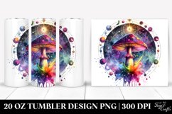 Vibrant Celestial Mushroom Clipart 20 Oz Tumbler Product Image 1